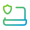 laptop with a shield