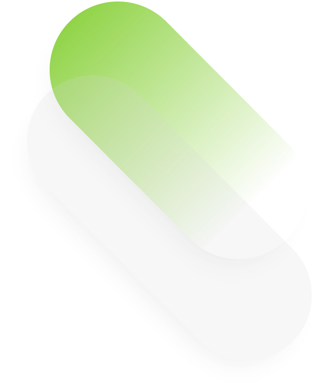 Green gradient pill shape Green gradient pill shape